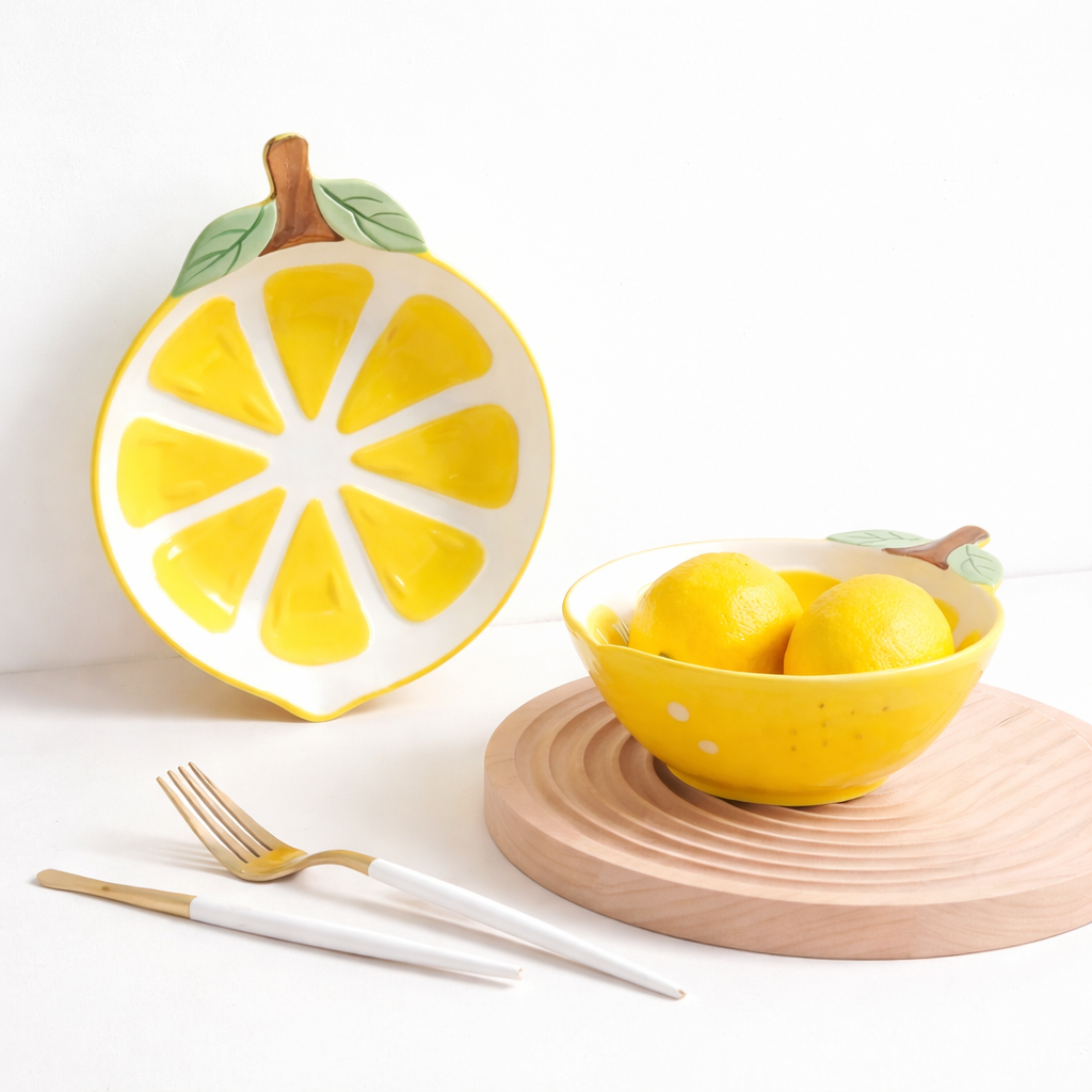 Bowl cerâmica abacaxi morango limão