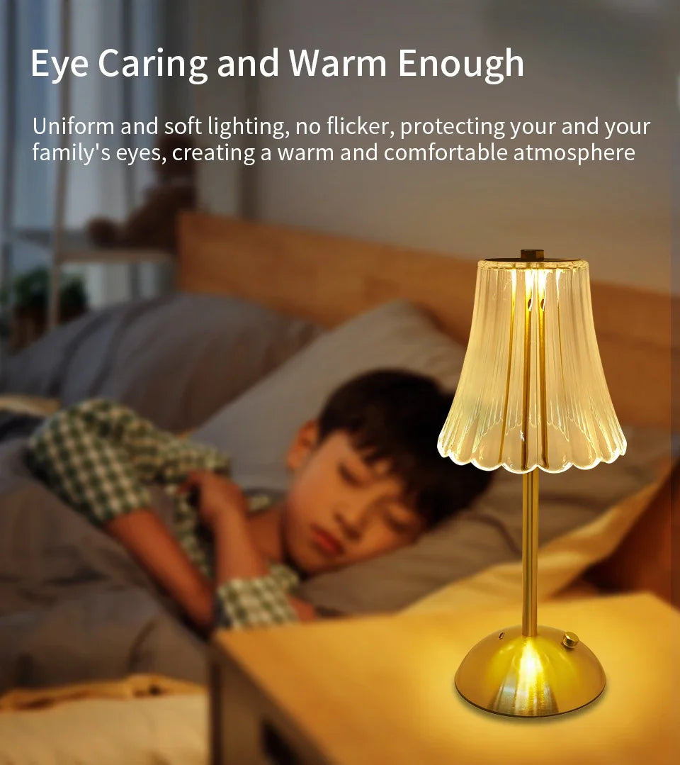 Regulável decoração de mesa luz noturna lâmpada led sensor toque recarregável sem fio lâmpada leitura para hotel bar quarto luz