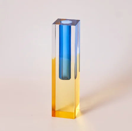 Pilar acrílico bud vaso de vidro mesa vasos luxo decorativo cristal nordic decoração do quarto casa vaso