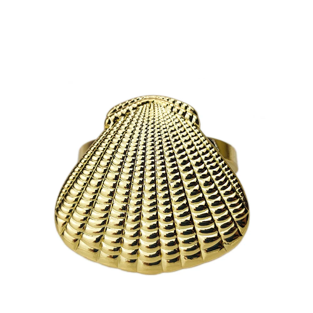 Criaturas do mar costeiro guardanapo de metal anéis 6 pçs azul náutico guardanapo suportes para casa decoração mesa jantar banqu
