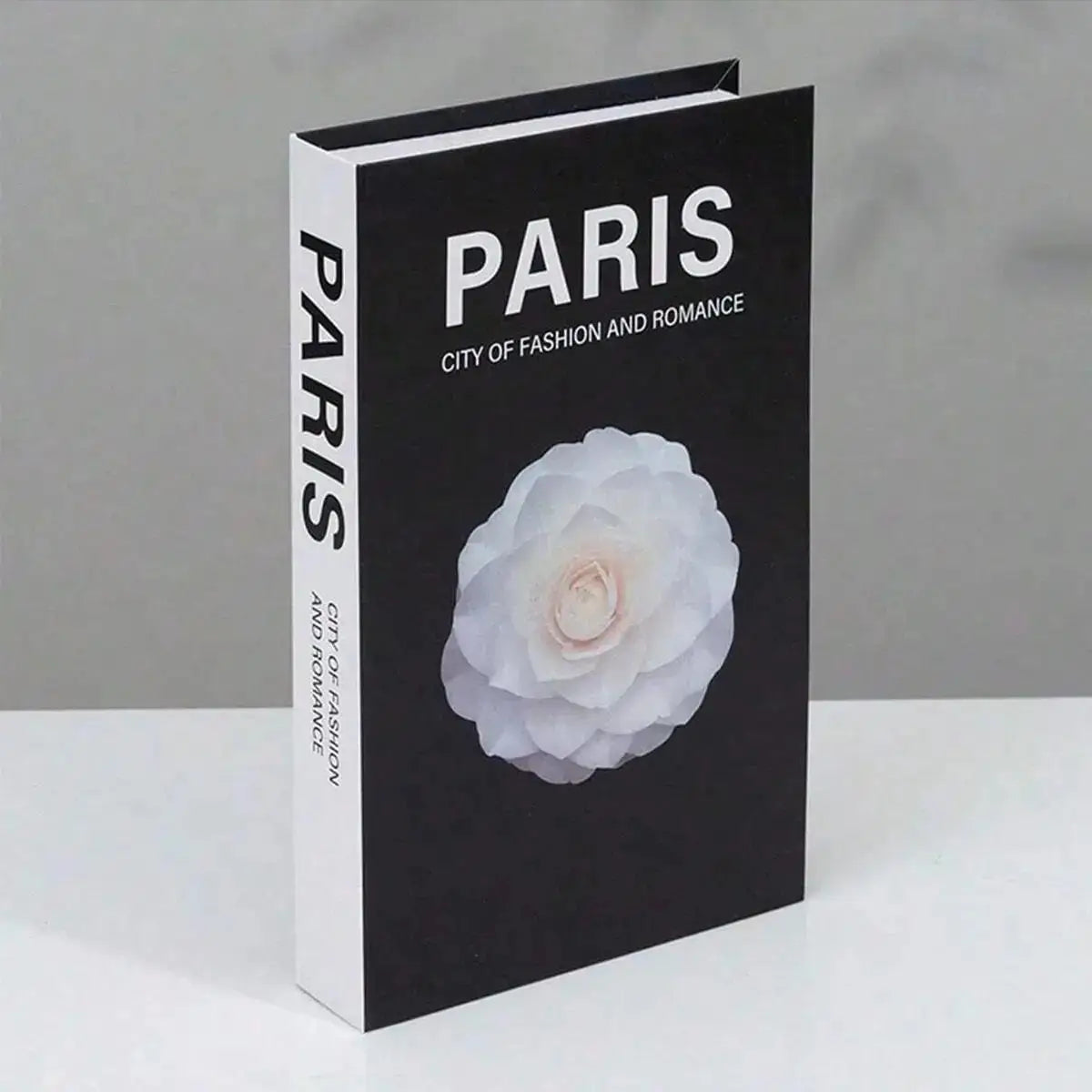 Livro falso dobrável moderno (3 contagens), livro falso com tema da cidade, adereços fotográficos em forma de livro, enfeites de mesa para decoração de casa