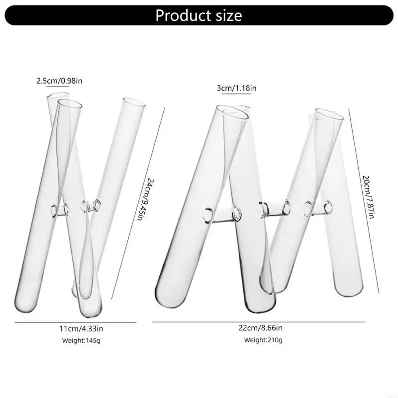 3/4 vasos tubo ensaio vidro vasos flores para plantas hidropônicas escritório casa decorações recipiente