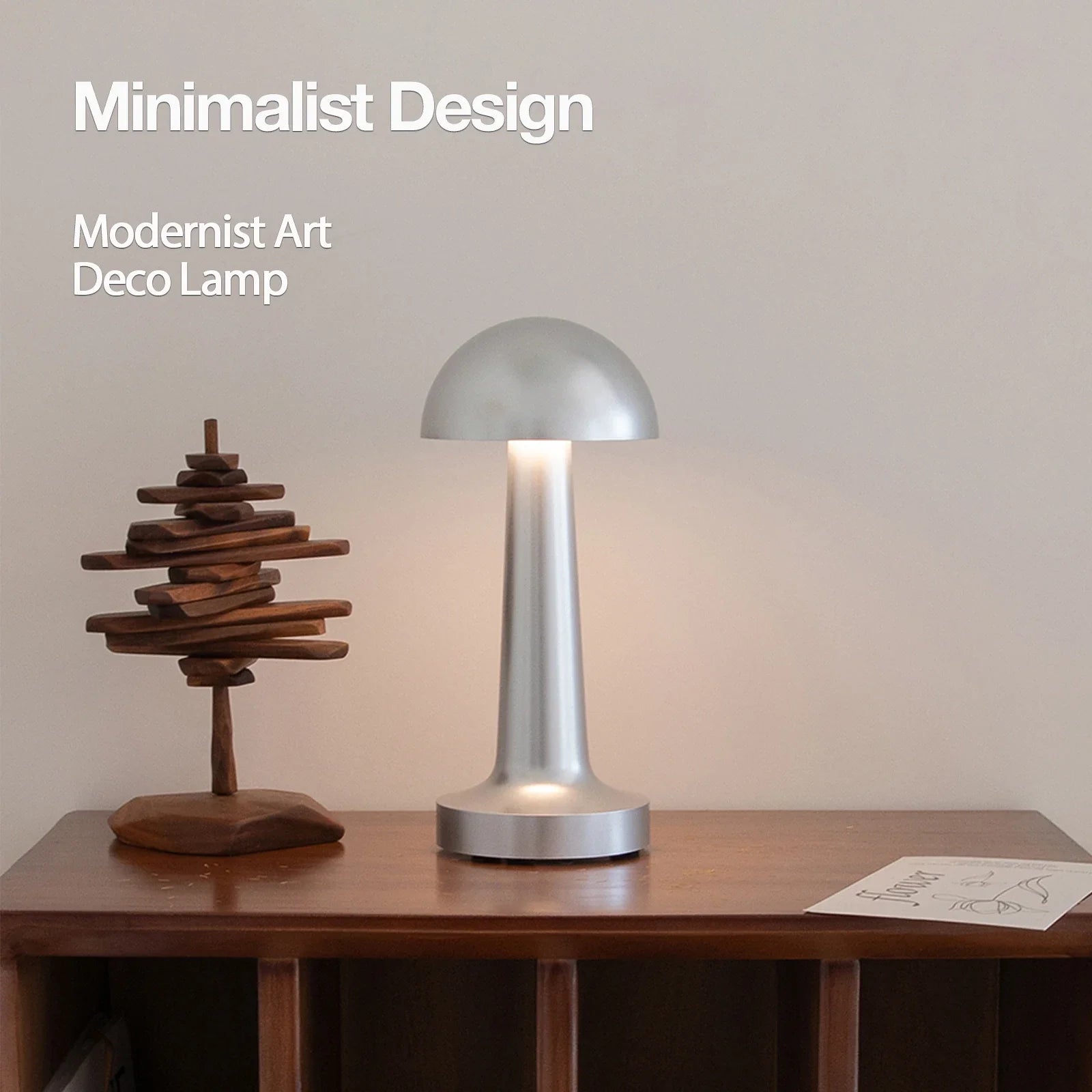 Luminária LED Portátil Touch — Elegância Sem Fio