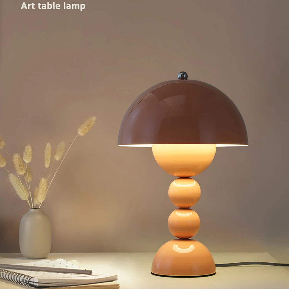 Luminária de Mesa LED Nórdica com Interruptor Táctil, 3 Cores, Dimerização Contínua, Luminária Criativa para Decoração de Casa e Escritório