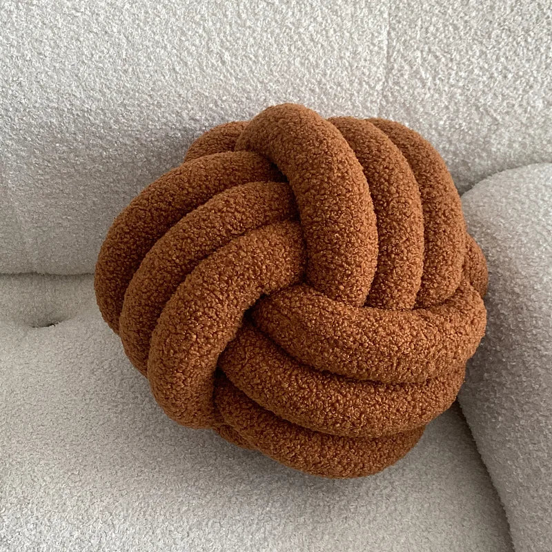 Nó estético globo almofada de pelúcia bola nórdica travesseiro de pelúcia sofá decorativo lance travesseiro macio dormir volta almofada decoração