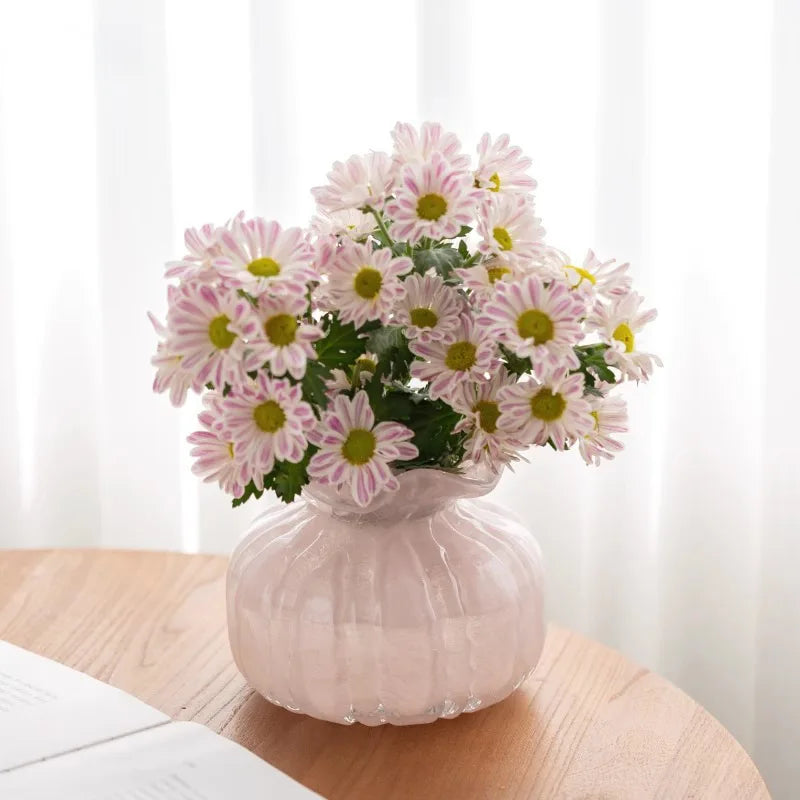Vaso luz estilo luxo sentimento sênior saco de renda rosa modelagem sala estar mesa decoração ornamentos