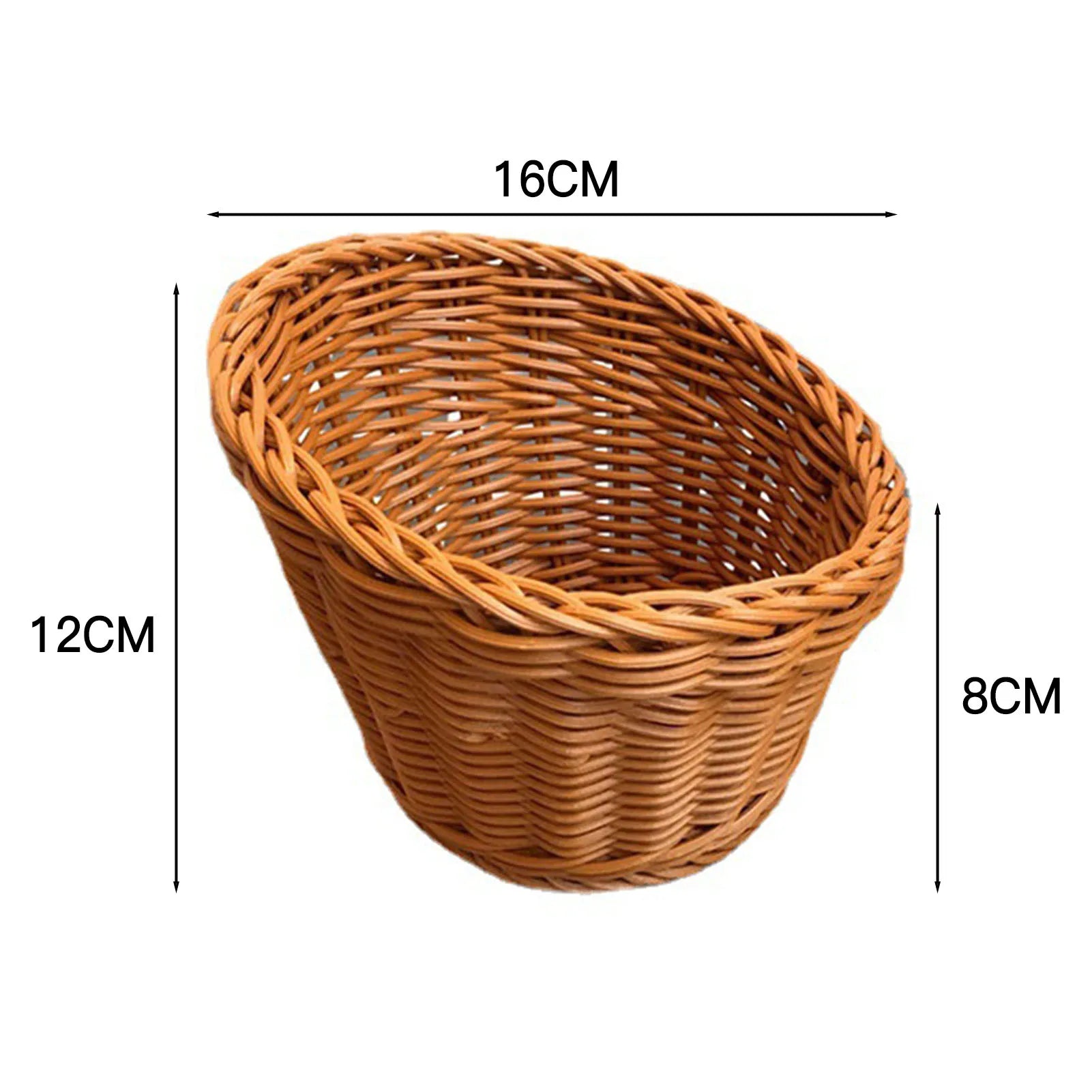 Oval curvado rattan vime tecido servindo cestas para pão frutas legumes restaurante servindo mesa exibição cesta de rattan