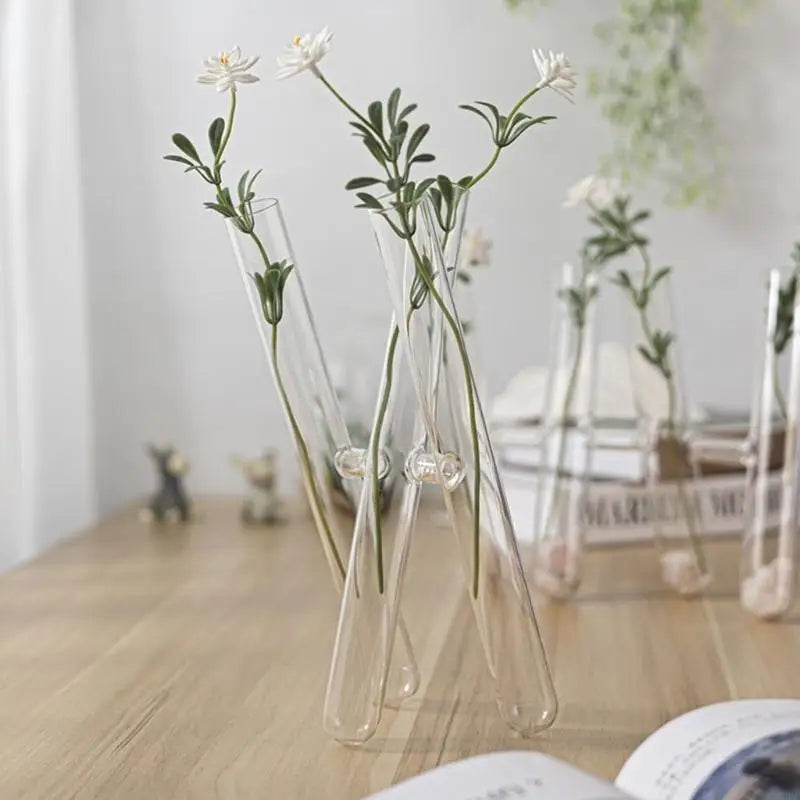 3/4 vasos tubo ensaio vidro vasos flores para plantas hidropônicas escritório casa decorações recipiente