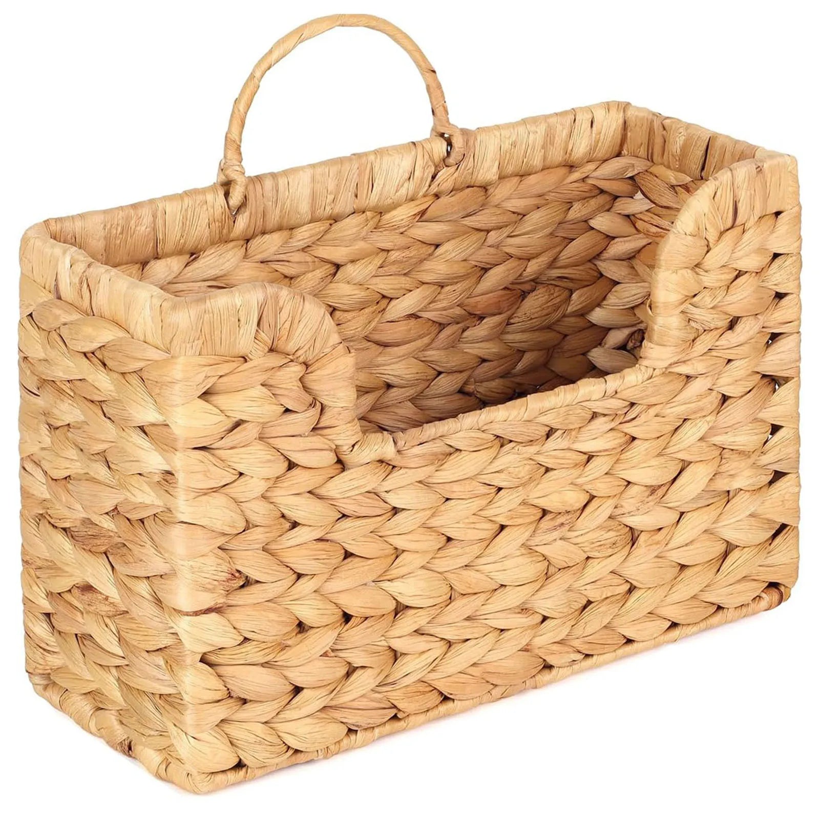 Cabaça videira tecido parede pendurado cesta de armazenamento rattan revista rack decoração casa para sala estar quarto