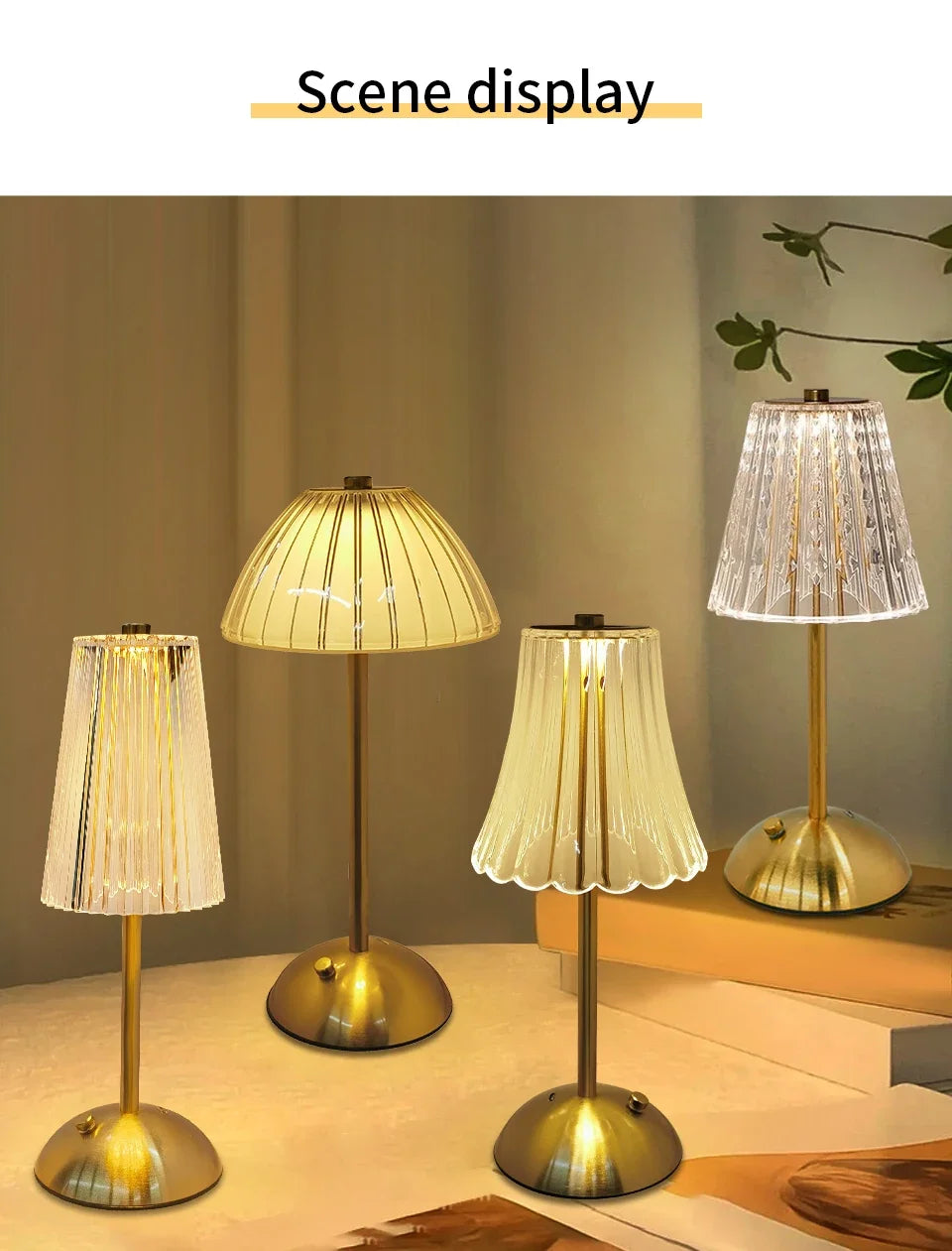 Regulável decoração de mesa luz noturna lâmpada led sensor toque recarregável sem fio lâmpada leitura para hotel bar quarto luz
