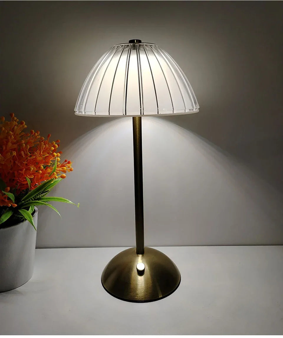 Lâmpada de mesa led usb recarregável toque escurecimento café bar atmosfera luz proteção para os olhos leitura luz da noite decoração do quarto