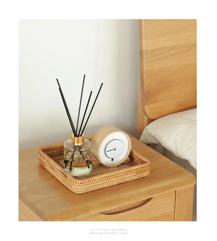 Cesta de armazenamento de vime tecida à mão bandeja de vime quadrada cesta de piquenique pão prato de comida bolo de frutas, caixa de artigos diversos, decoração de mesa de casa