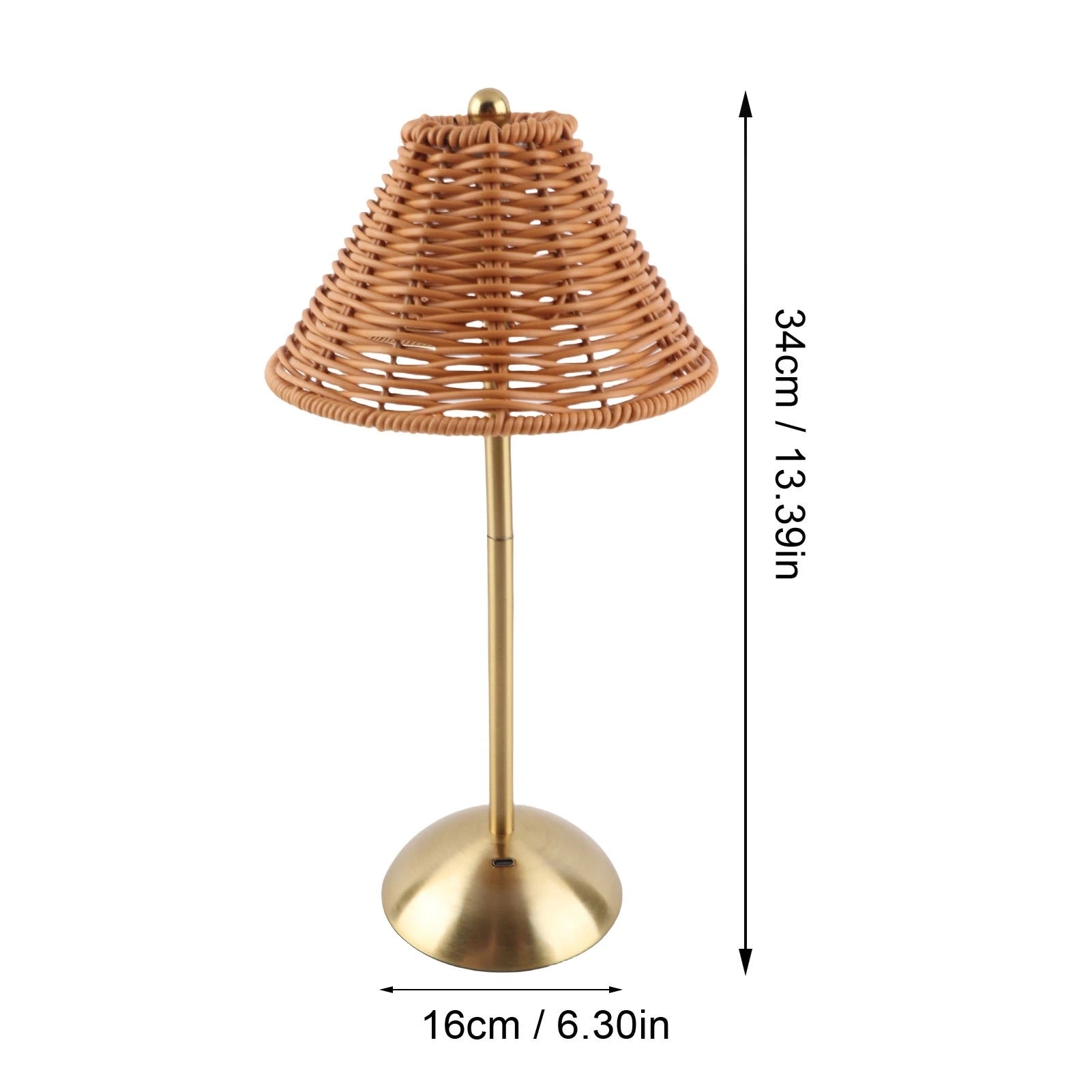 Sem fio boho rattan candeeiro de mesa pc rattan tecelagem cuidados com os olhos compacto led recarregável luz leitura poupança energia para restaurante