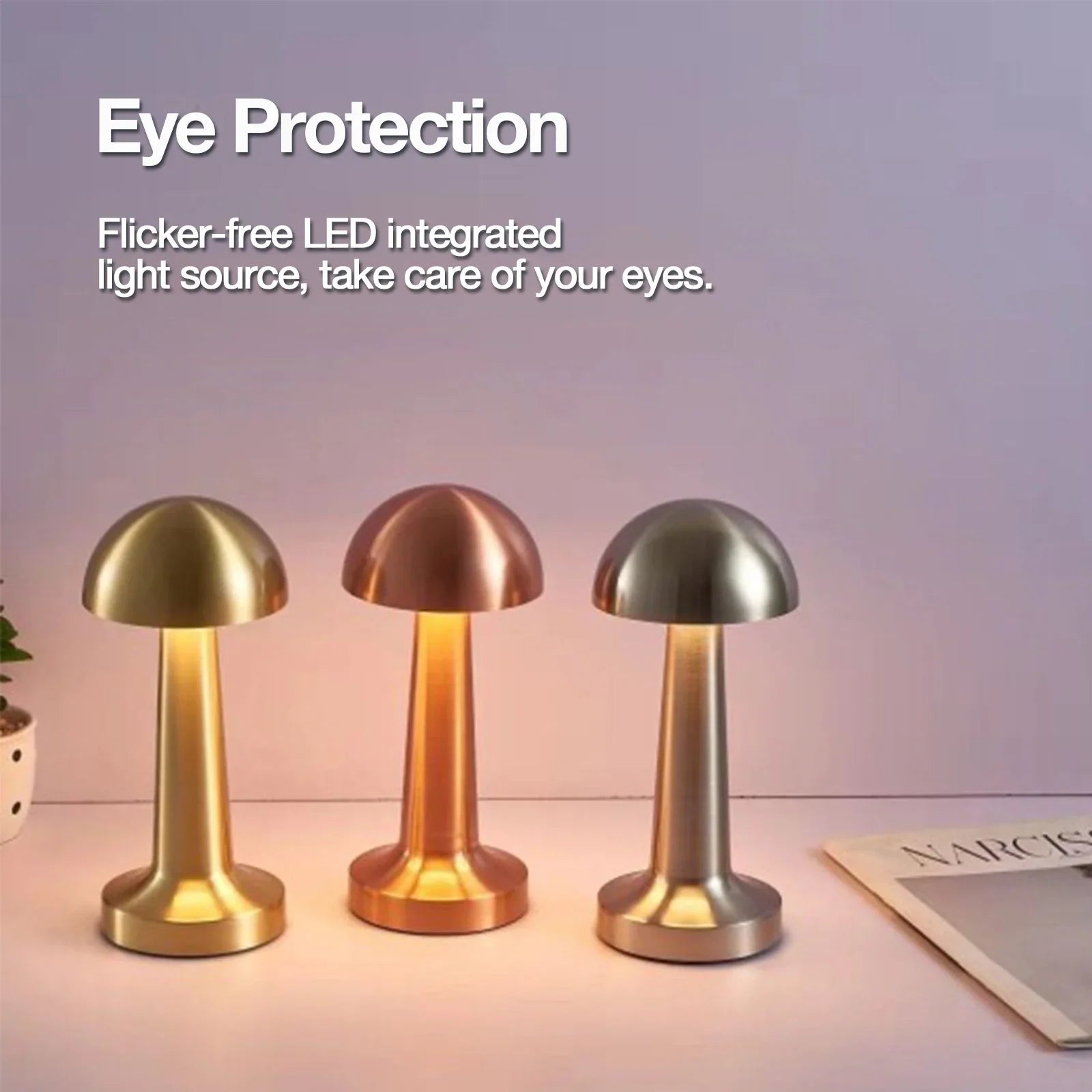 Luminária LED Portátil Touch — Elegância Sem Fio