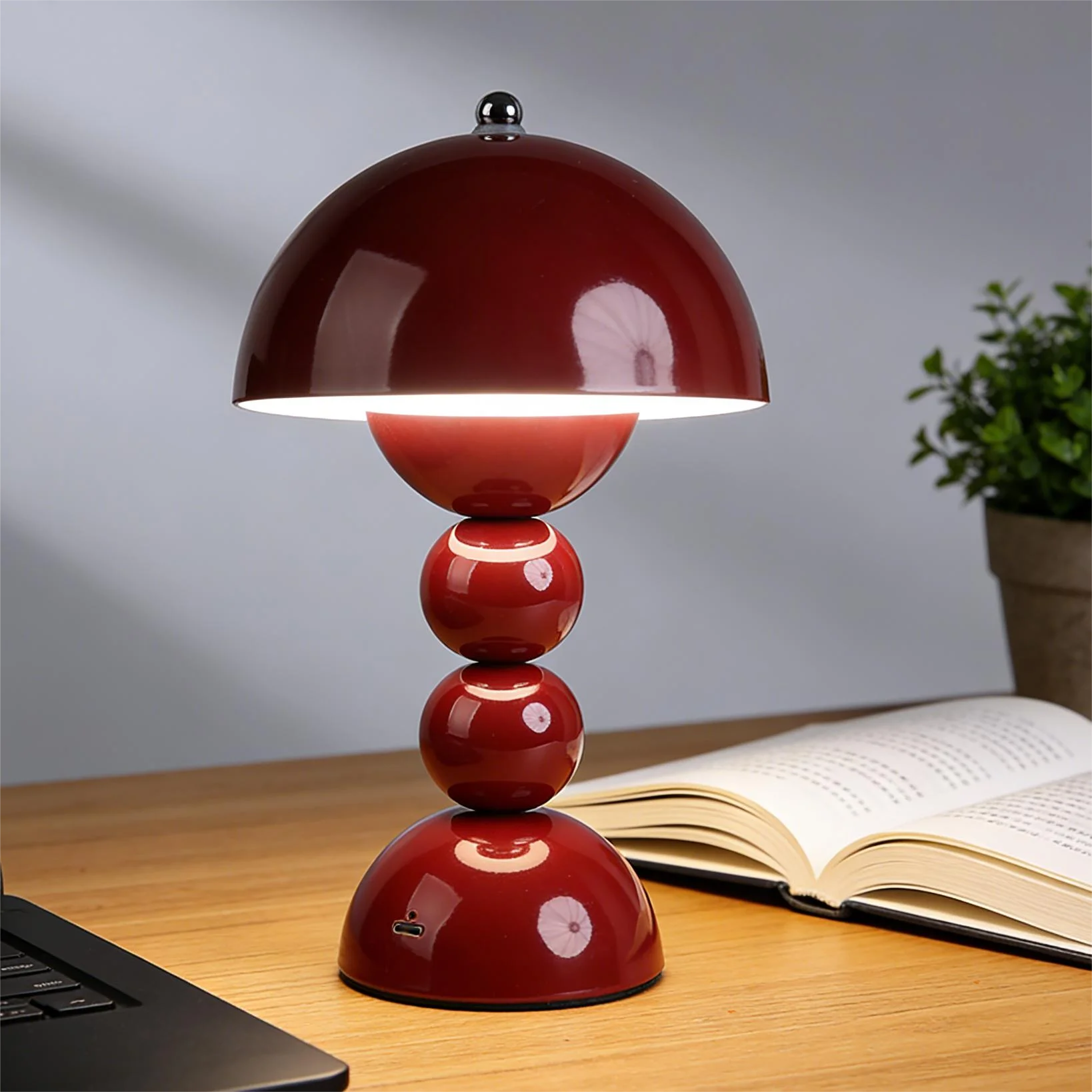 Luminária de Mesa LED Nórdica com Interruptor Táctil, 3 Cores, Dimerização Contínua, Luminária Criativa para Decoração de Casa e Escritório