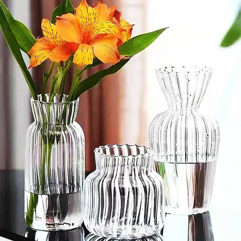 1pc nórdico criativo vasos transparentes para planta garrafa vaso de flores hidropônico terrário arranjo recipiente vaso de mesa de flores