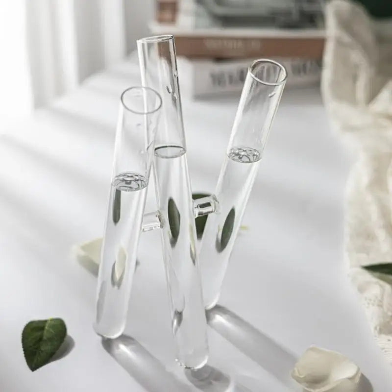 3/4 vasos tubo ensaio vidro vasos flores para plantas hidropônicas escritório casa decorações recipiente