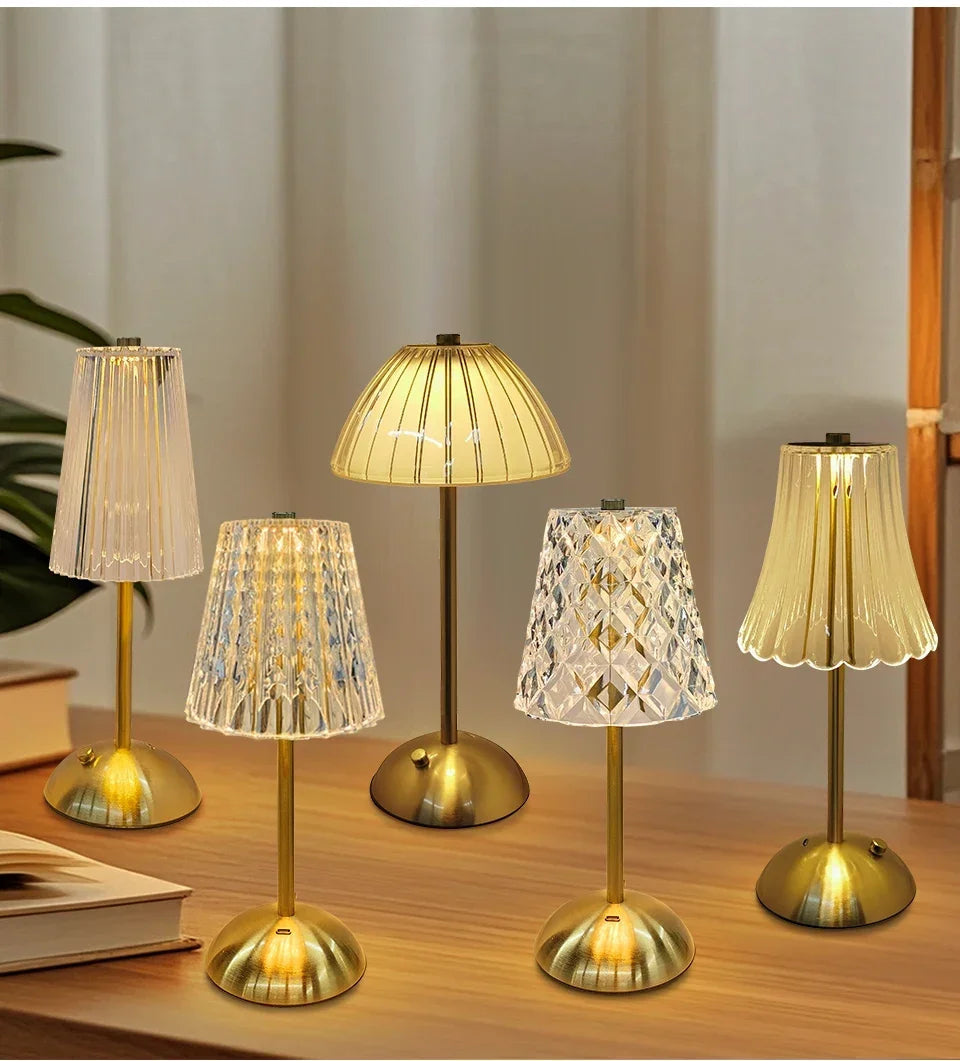 Regulável decoração de mesa luz noturna lâmpada led sensor toque recarregável sem fio lâmpada leitura para hotel bar quarto luz