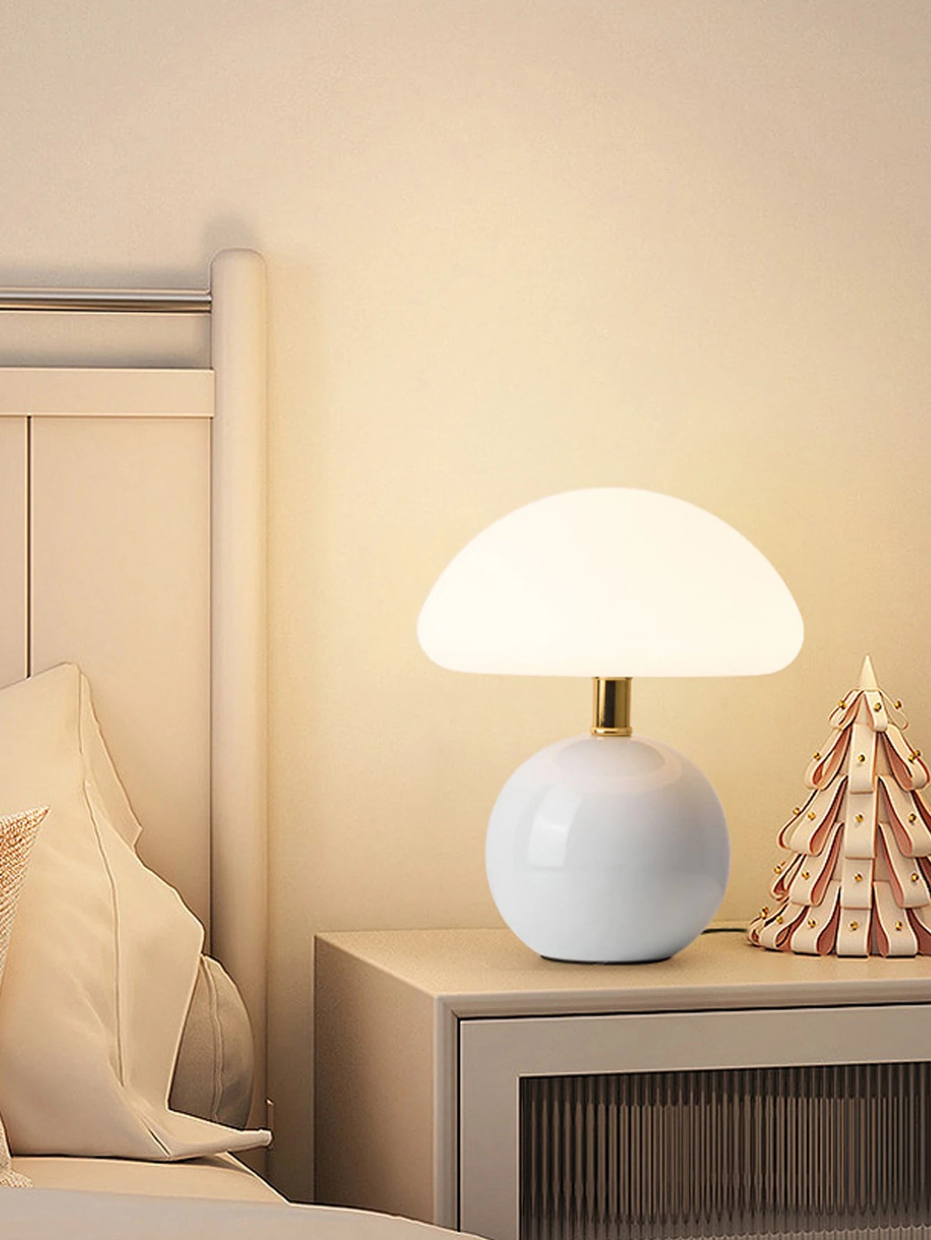 Candeeiro de mesa led para quarto lâmpada mesa de cabeceira branco/rosa/vermelho/bege/laranja stromatolite lua mesa luz ambiente item de decoração do quarto