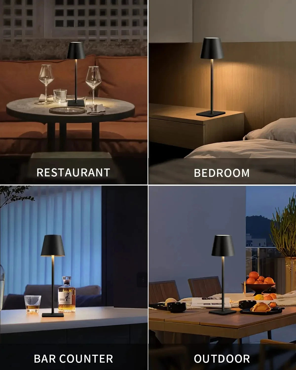 Led sensor de toque candeeiro mesa 3 cores desktop luz da noite cabeceira criativo barra luz ambiente decoração ao ar livre sala decoração ao ar livre