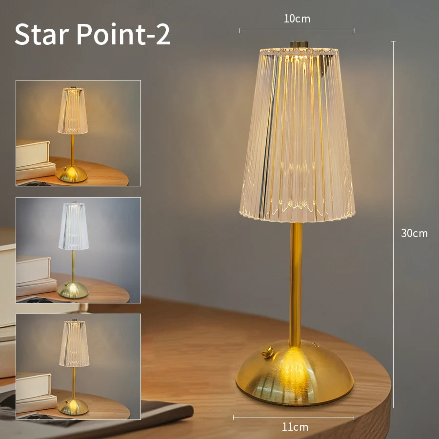 Regulável decoração de mesa luz noturna lâmpada led sensor toque recarregável sem fio lâmpada leitura para hotel bar quarto luz