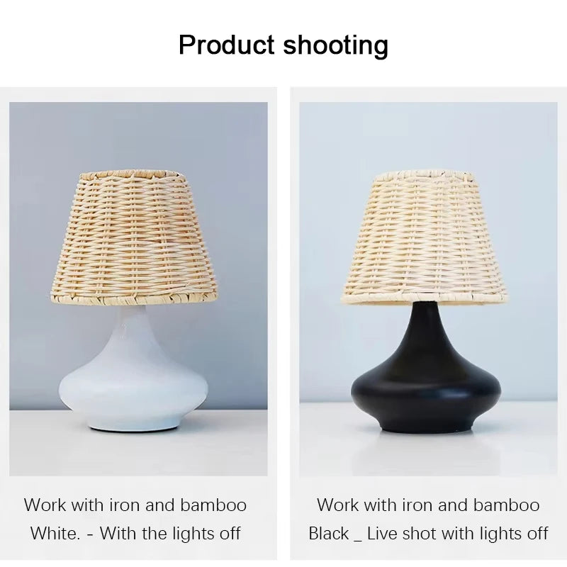 Abajur Boho Rattan