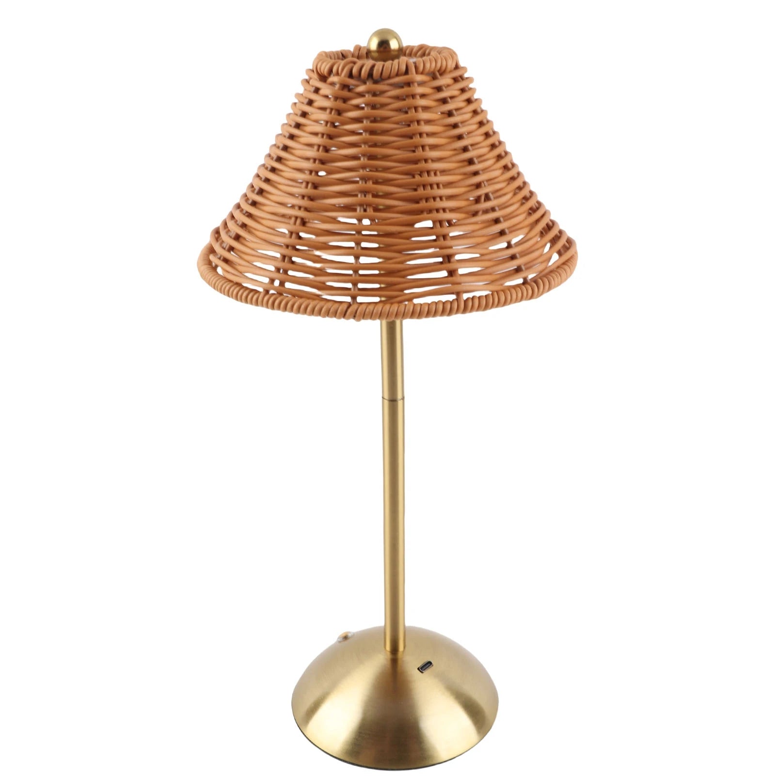 Sem fio boho rattan candeeiro de mesa pc rattan tecelagem cuidados com os olhos compacto led recarregável luz leitura poupança energia para restaurante