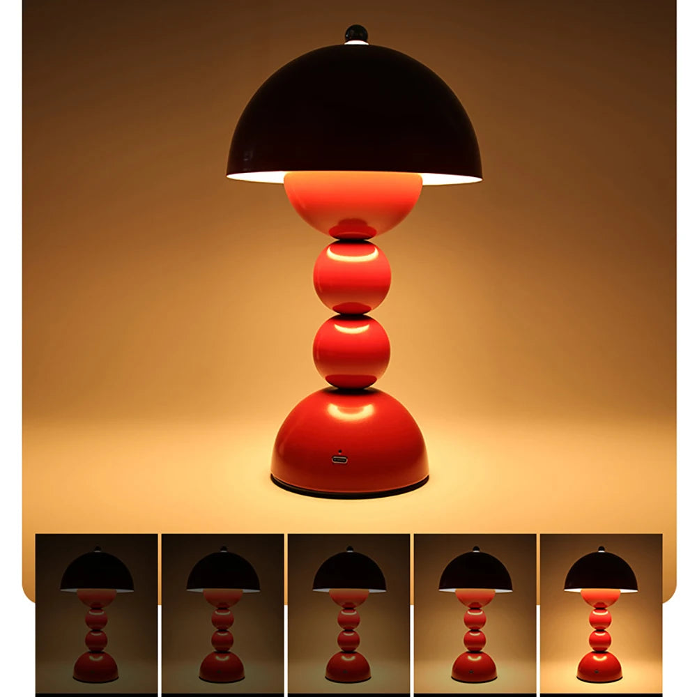 Luminária de Mesa LED Nórdica com Interruptor Táctil, 3 Cores, Dimerização Contínua, Luminária Criativa para Decoração de Casa e Escritório