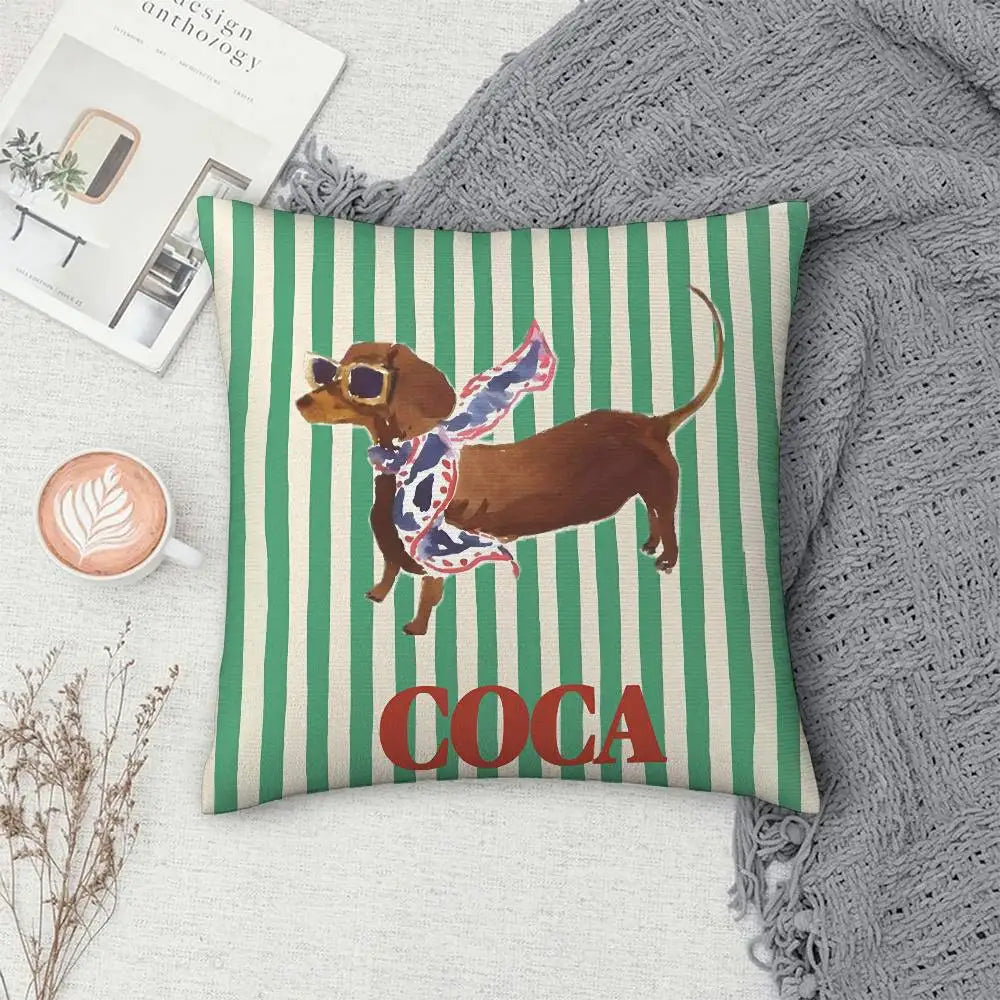 Capas de almofada com vários designs, coleção de padrões listrados, poliéster macio, decoração versátil para férias e uso diário