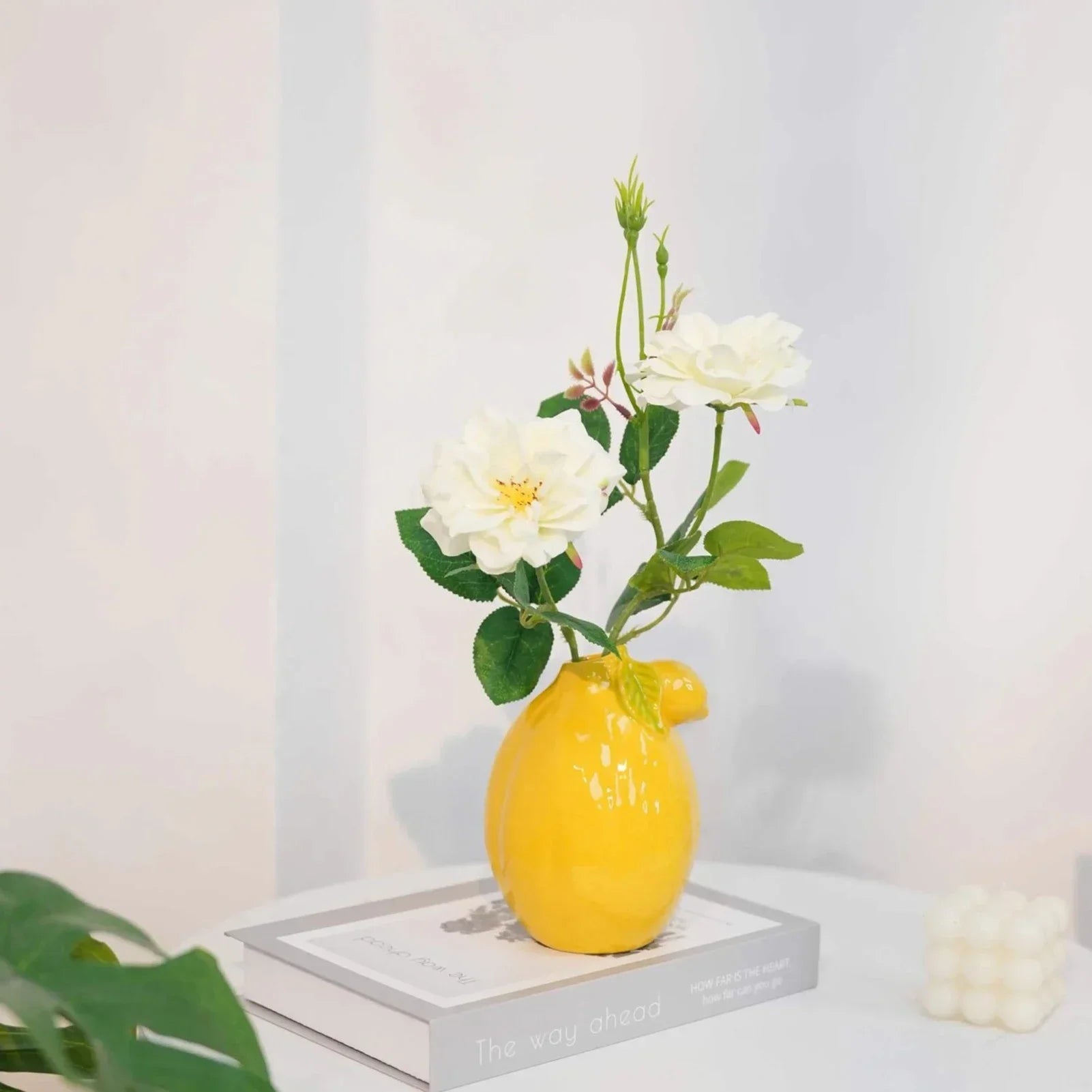 Limão vaso de cerâmica nordic ins feng shui cultivo vaso de flores casa fresca decoração de mesa artesanato casa decoração diy