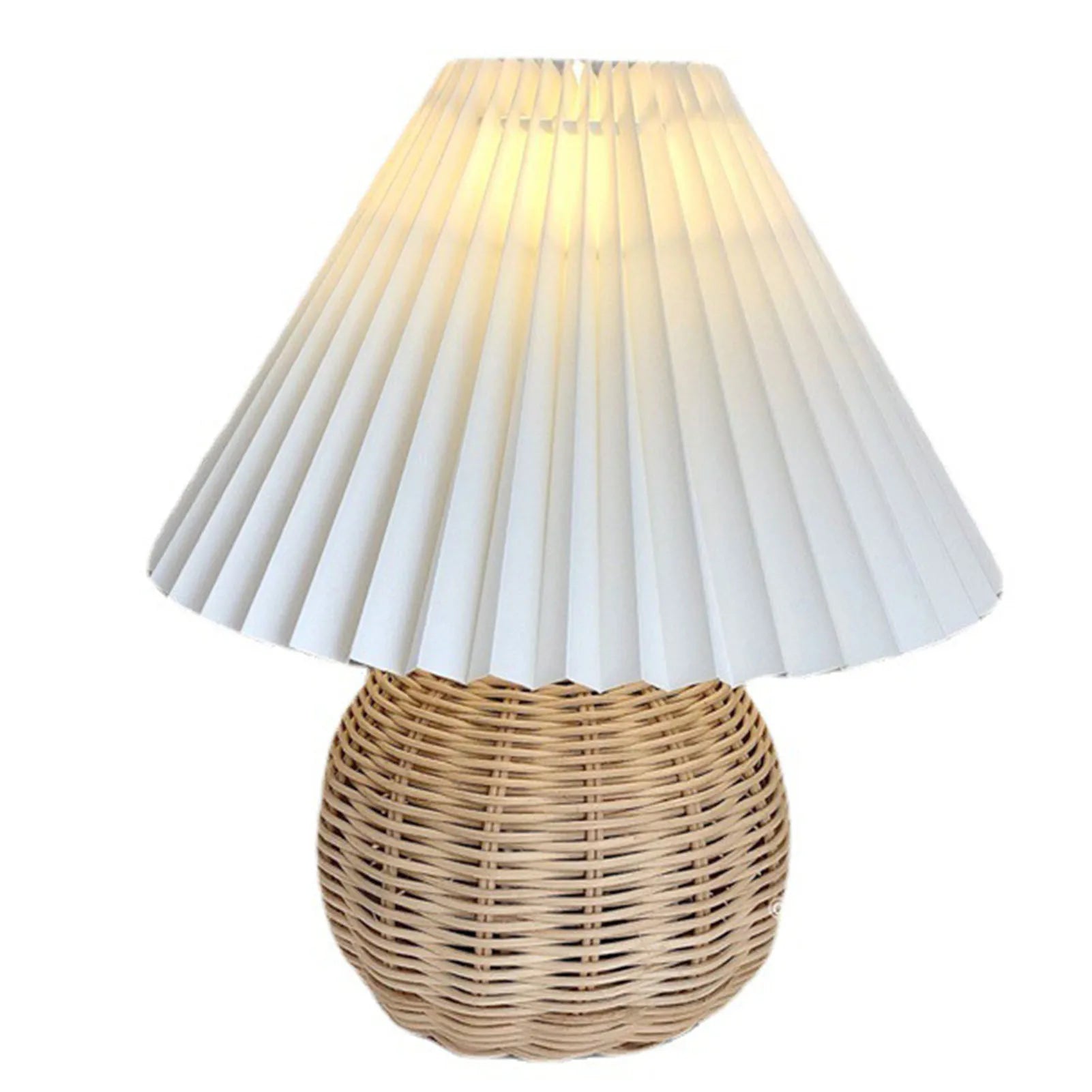 Luminária de Chão Rattan Vintage | Estilo Retrô para Sala e Quarto
