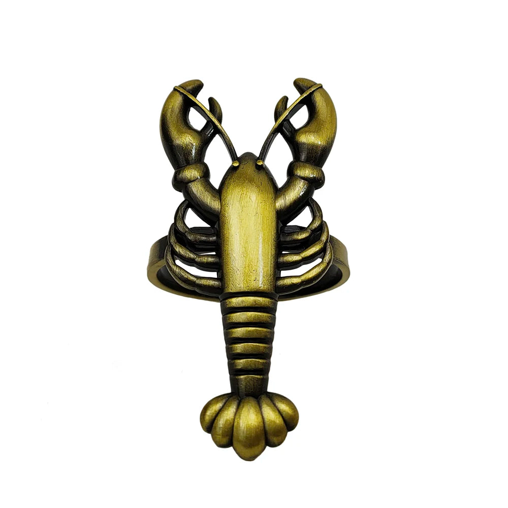 Criaturas do mar costeiro guardanapo de metal anéis 6 pçs azul náutico guardanapo suportes para casa decoração mesa jantar banqu