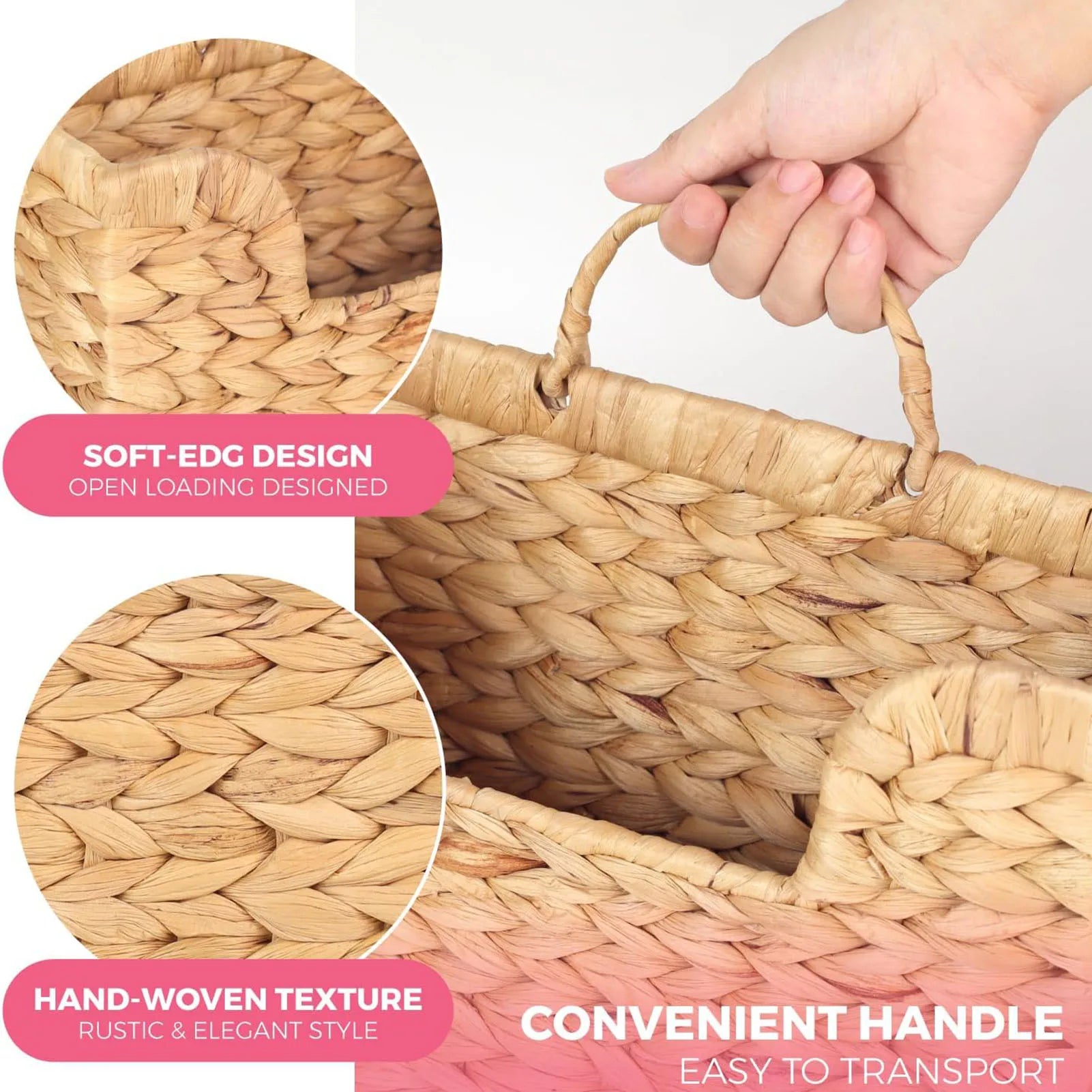 Cabaça videira tecido parede pendurado cesta de armazenamento rattan revista rack decoração casa para sala estar quarto