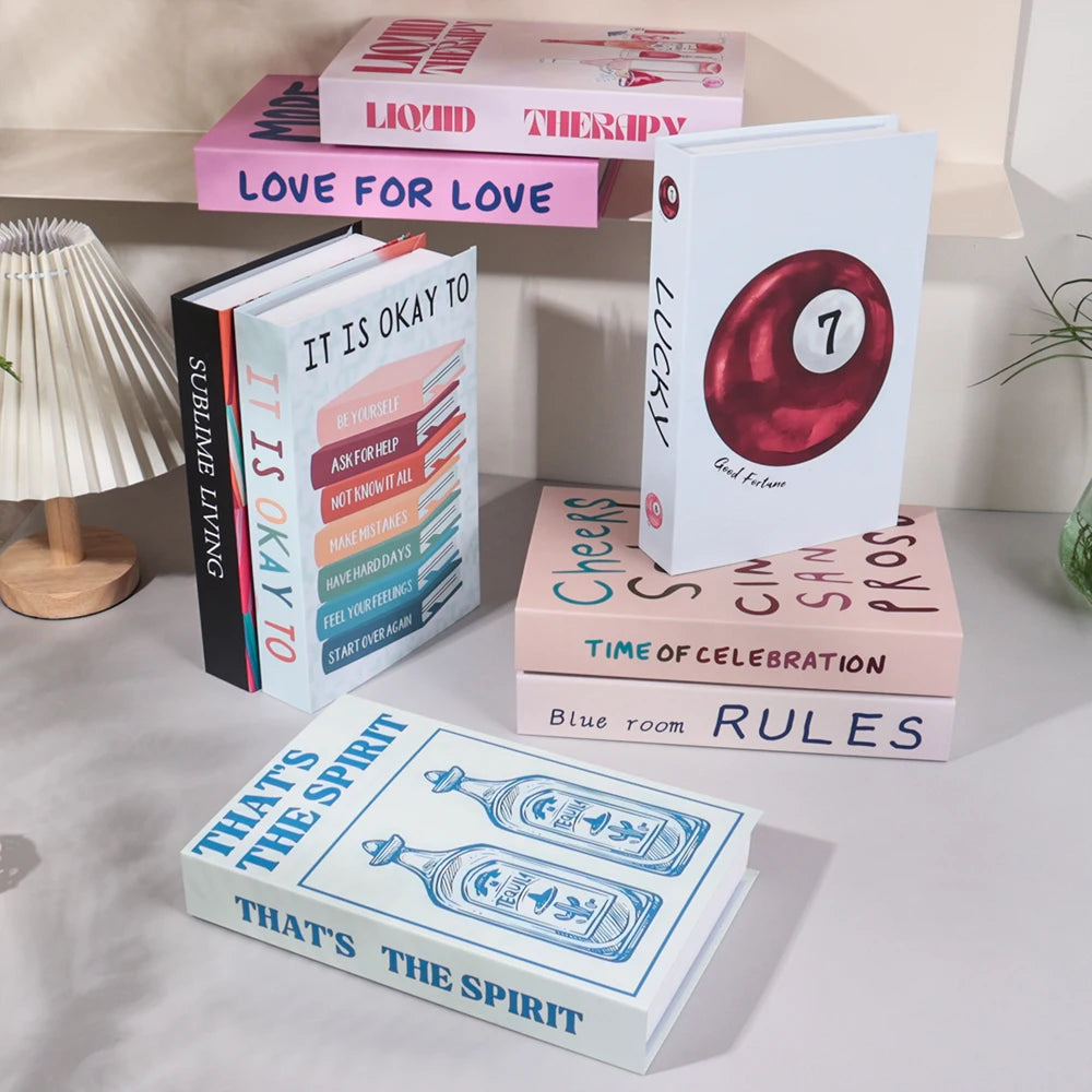 Livros falsos decoração moderna livro falso para sala de estar decoração de luxo livros falsos estante mesa café ornamentos