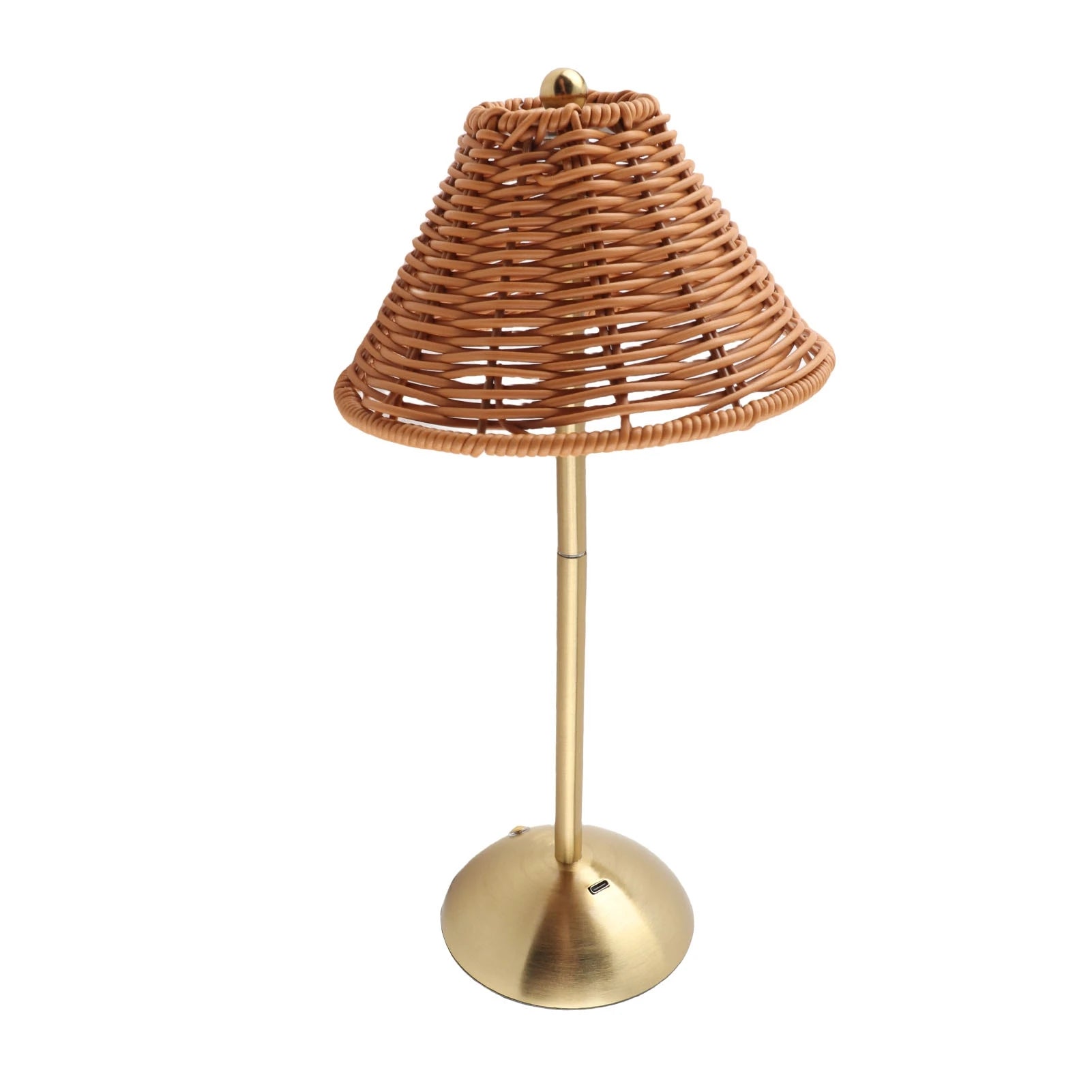 Sem fio boho rattan candeeiro de mesa pc rattan tecelagem cuidados com os olhos compacto led recarregável luz leitura poupança energia para restaurante