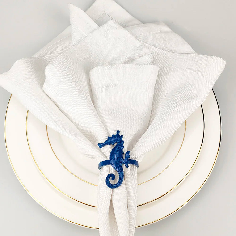 Kit 6 Anéis de Guardanapo Temáticos | Criaturas do Mar | Decoração Náutica