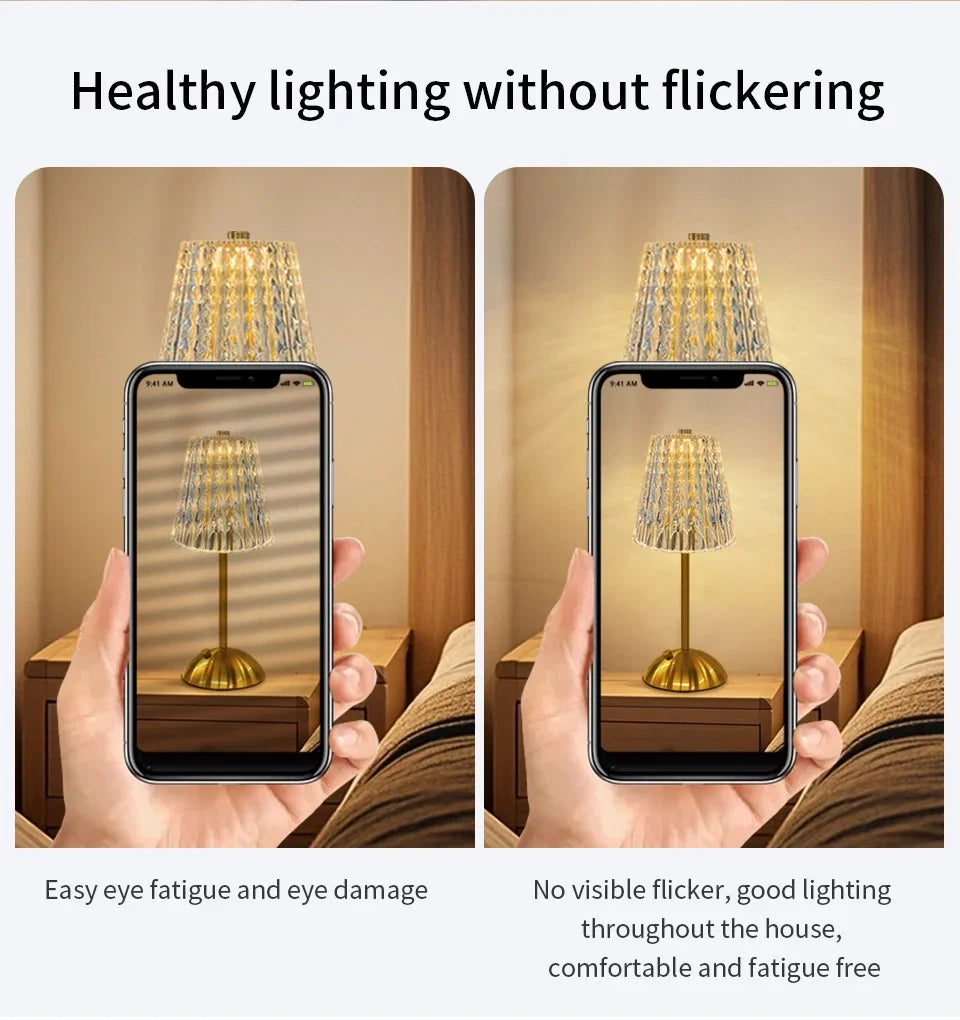 Lâmpada de mesa led usb recarregável toque escurecimento café bar atmosfera luz proteção para os olhos leitura luz da noite decoração do quarto