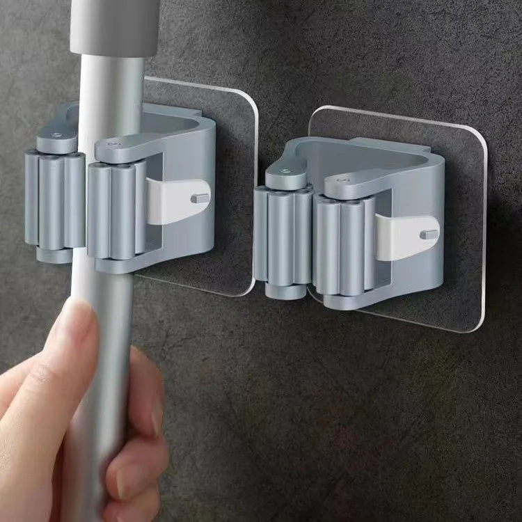 Ganchos de parede adesivos multiúso, Suspensão Mop Rack, Cabide de vassoura, Cozinha, Organização do banheiro, Home Organizer Acessórios