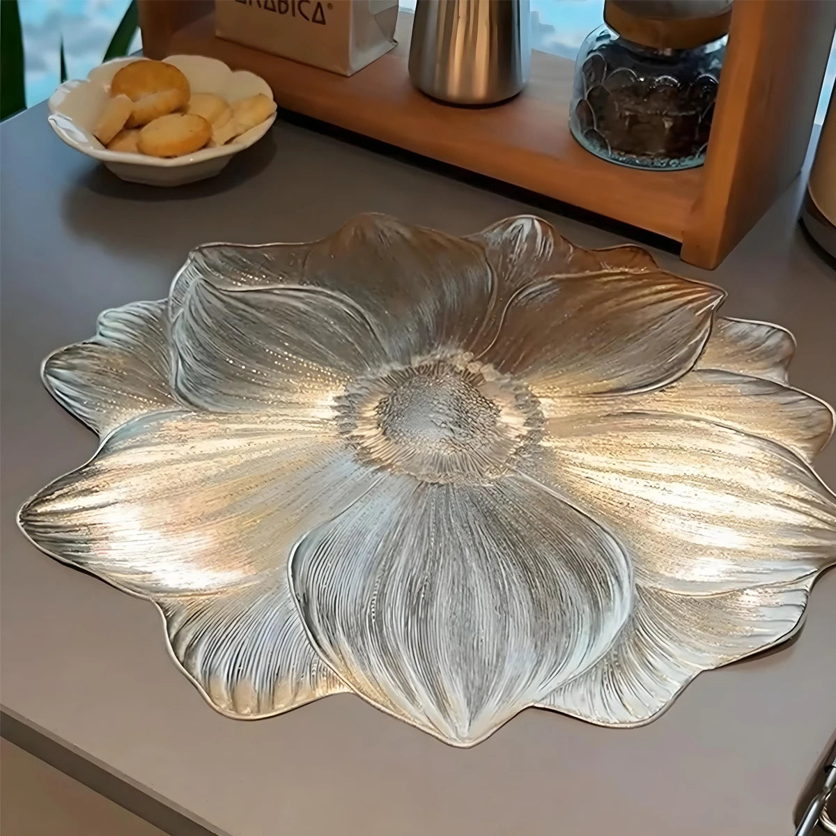 Conjunto de placemat de montanha-russa de lótus, antiderrapante, resistente ao calor, à prova d'água, estilo nórdico, para cozinha, jantar, decoração de casa