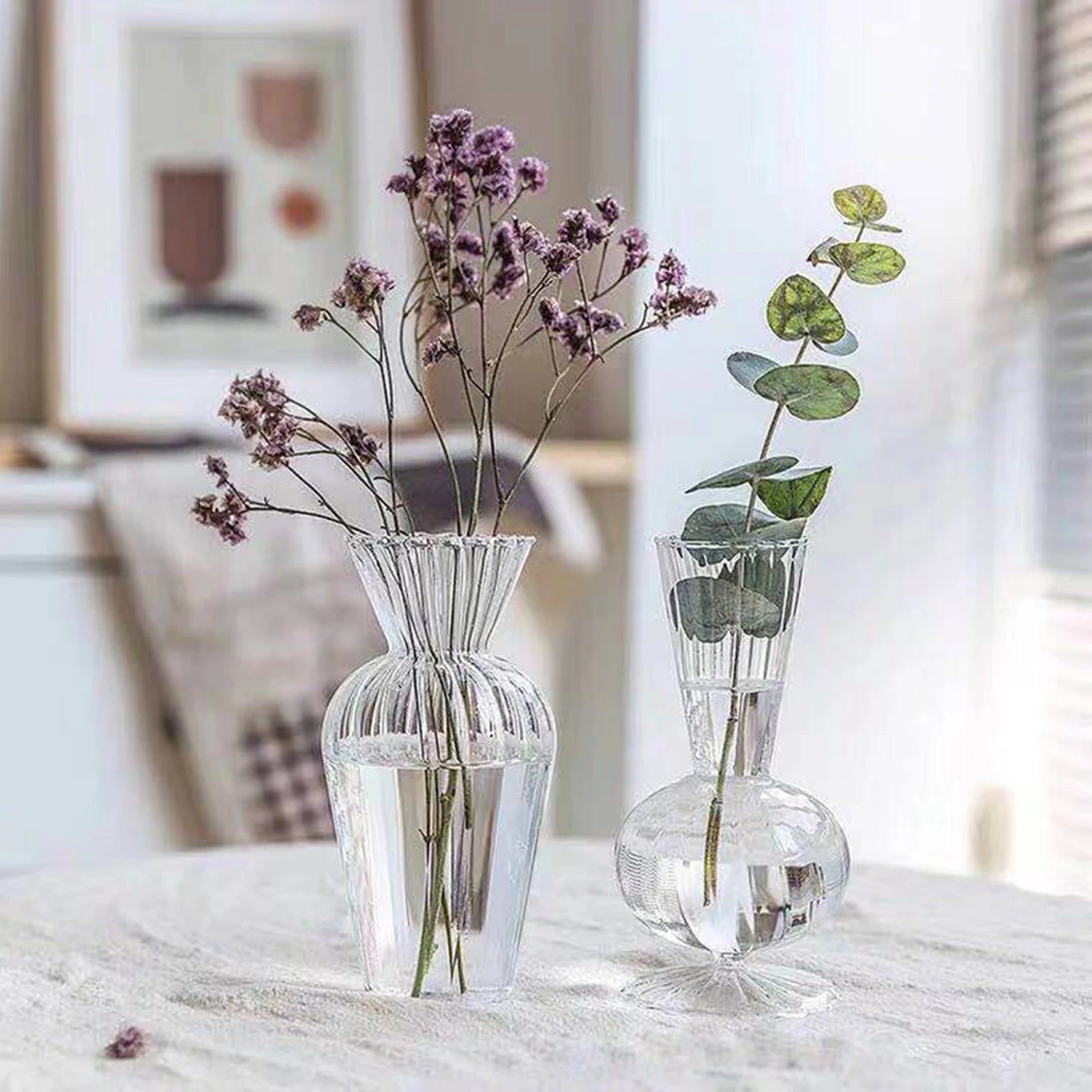 1pc nórdico criativo vasos transparentes para planta garrafa vaso de flores hidropônico terrário arranjo recipiente vaso de mesa de flores