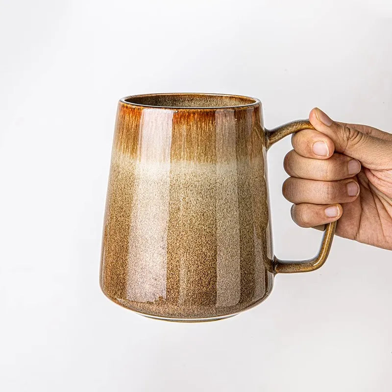 Caneca de Cerâmica Nude 780ml | Com Colher
