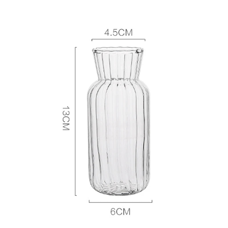 1pc nórdico criativo vasos transparentes para planta garrafa vaso de flores hidropônico terrário arranjo recipiente vaso de mesa de flores