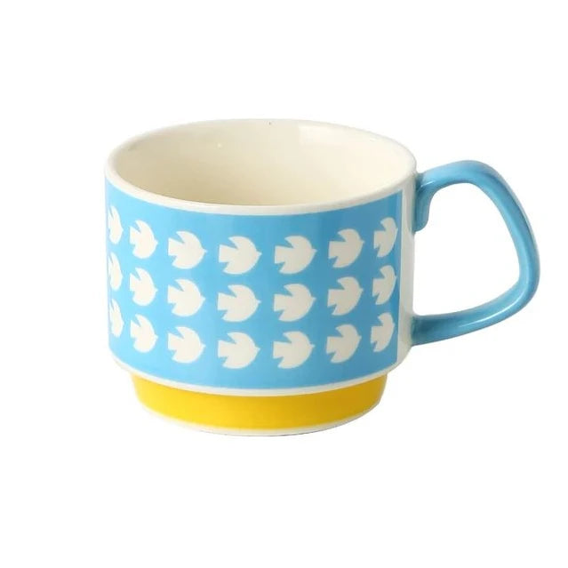 300ml japonês flor caneca de café conjunto retro cerâmica leite aveia caneca escritório água handgrip copo cozinha festa drinkware conjunto