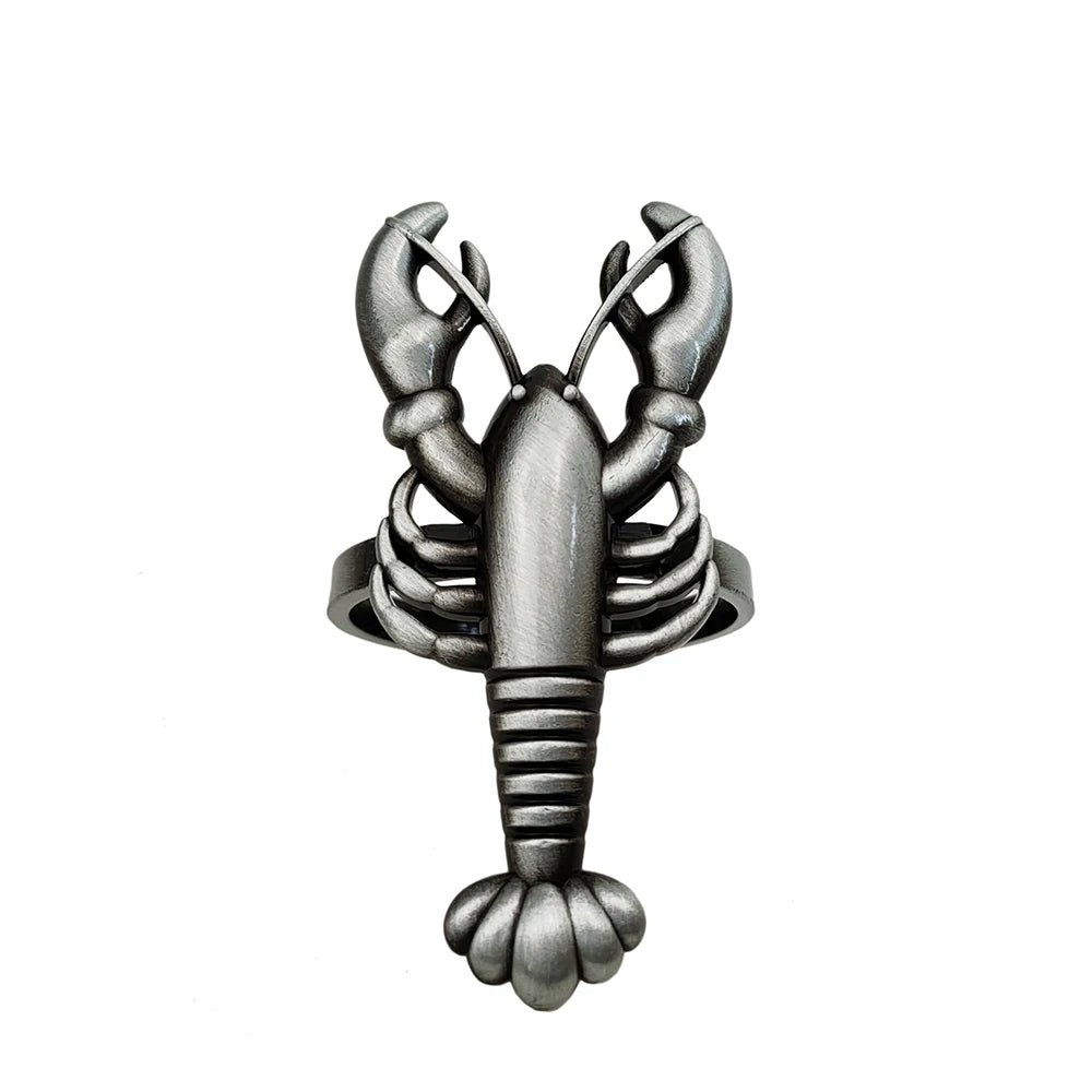Criaturas do mar costeiro guardanapo de metal anéis 6 pçs azul náutico guardanapo suportes para casa decoração mesa jantar banqu