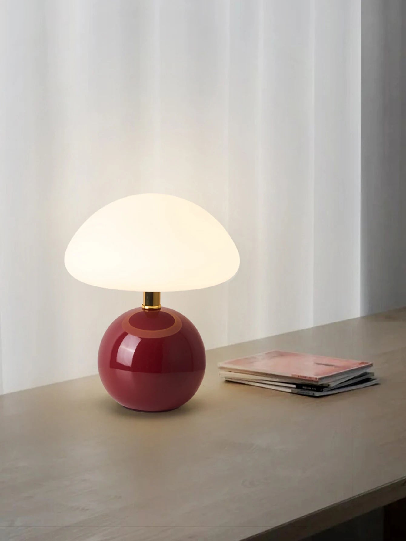 Candeeiro de mesa led para quarto lâmpada mesa de cabeceira branco/rosa/vermelho/bege/laranja stromatolite lua mesa luz ambiente item de decoração do quarto