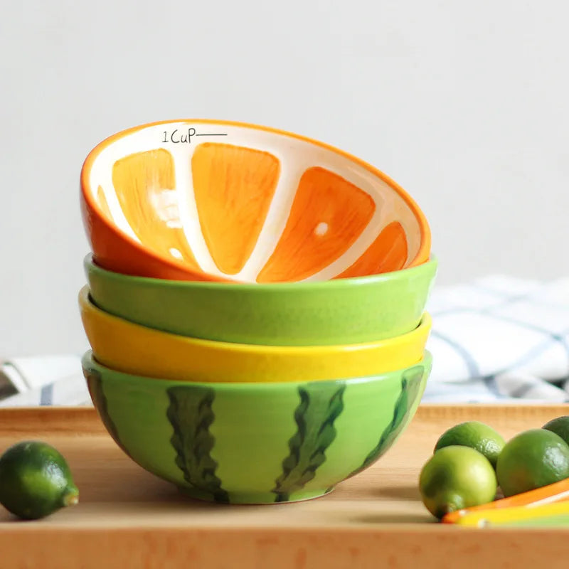 Bowl de Cerâmica Japonesa em Formato de Fruta |