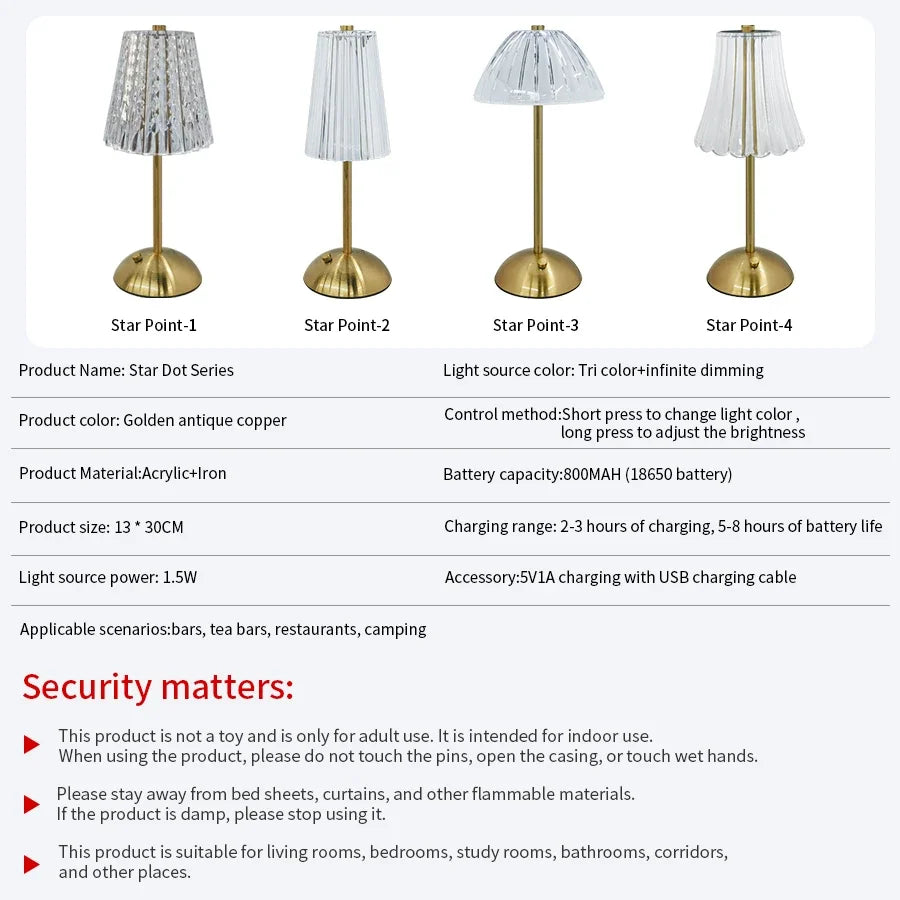 Regulável decoração de mesa luz noturna lâmpada led sensor toque recarregável sem fio lâmpada leitura para hotel bar quarto luz