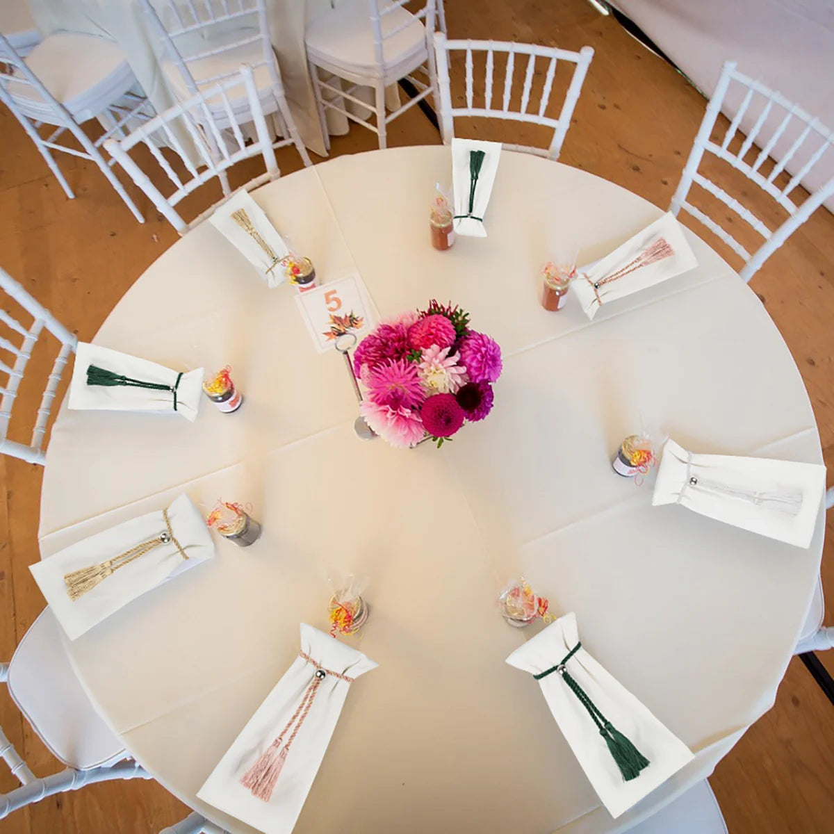 4pc contas guardanapo anéis feitos à mão borla guardanapo fivela para reuniões de família festa de casamento acessórios de decoração de mesa 2024