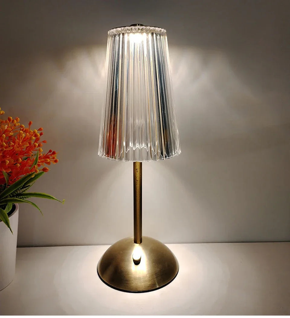 Lâmpada de mesa led usb recarregável toque escurecimento café bar atmosfera luz proteção para os olhos leitura luz da noite decoração do quarto