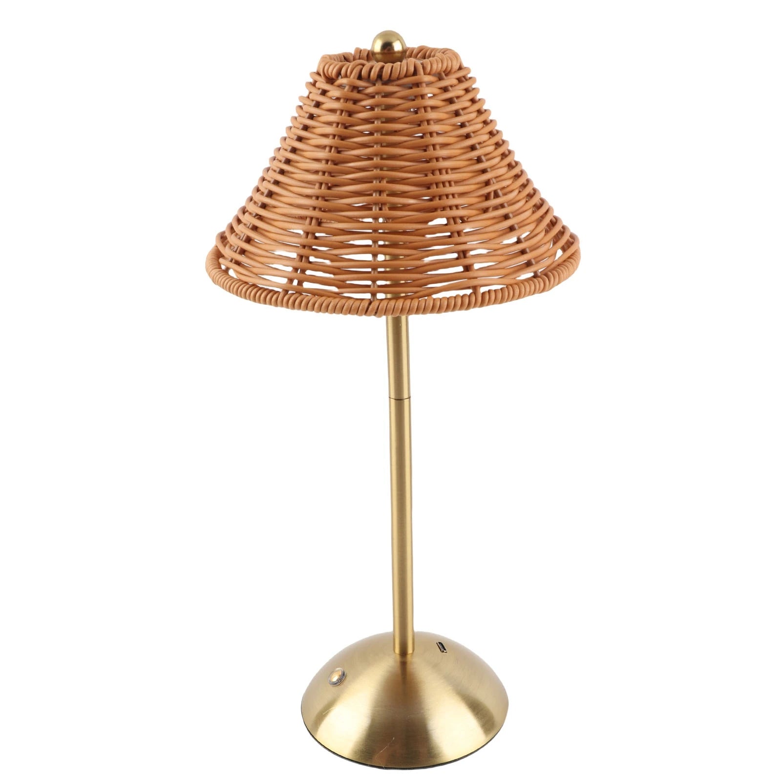 Sem fio boho rattan candeeiro de mesa pc rattan tecelagem cuidados com os olhos compacto led recarregável luz leitura poupança energia para restaurante